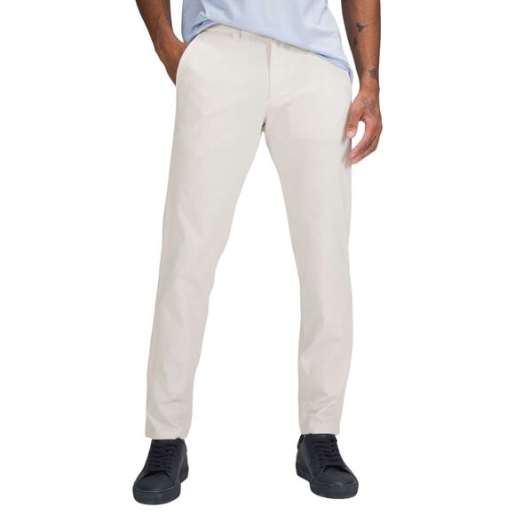 Lululemon Commission Slim Fit Pant Ventlight White Opal Men's Size 32 x 30 EUC - Picture 1 of 11